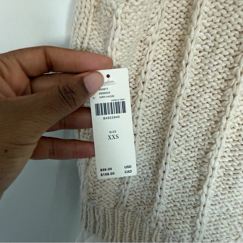 NWT By Anthropologie Twofer Cable-Knit Sweater Tank - Picture 8 of 8